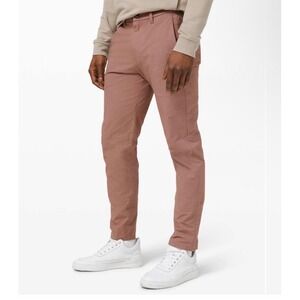 Lululemon Commission Pant Slim Earth Dye Clay Men 33 Chino Stretch Travel Casual